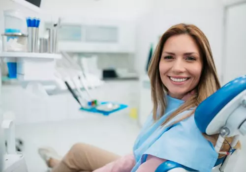 A patient is seen receiving dental care. Associates In Dentistry is one of the top central Illinois dentists.